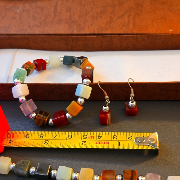 Multicolored stone jewelry set - Picture 6 of 6